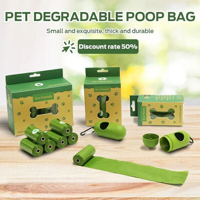 Biodegradable Dog Poo Bags – Lavender Scent + Dispenser