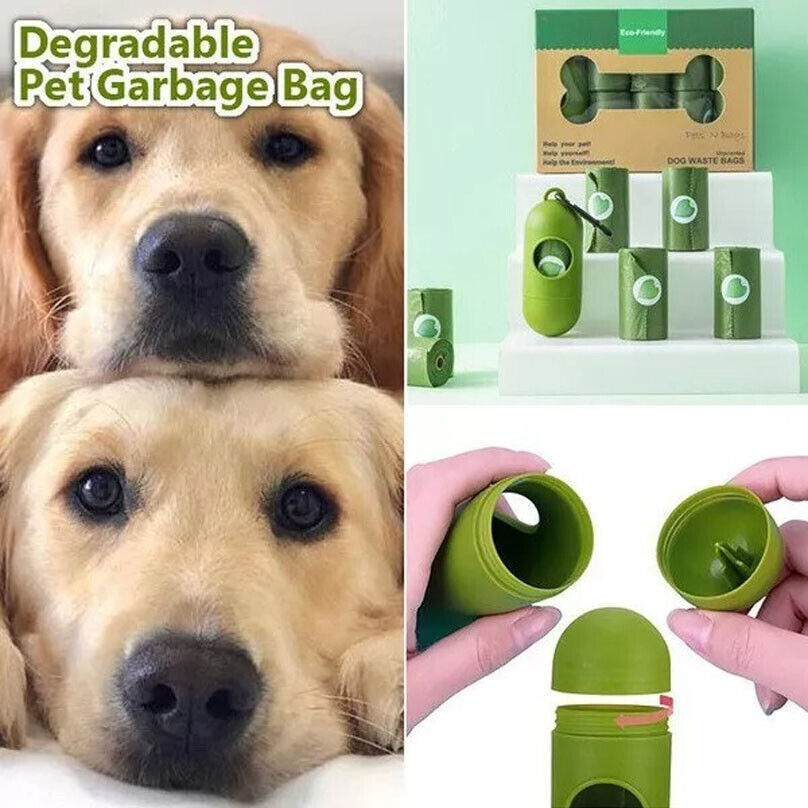 Biodegradable Dog Poo Bags – Lavender Scent + Dispenser