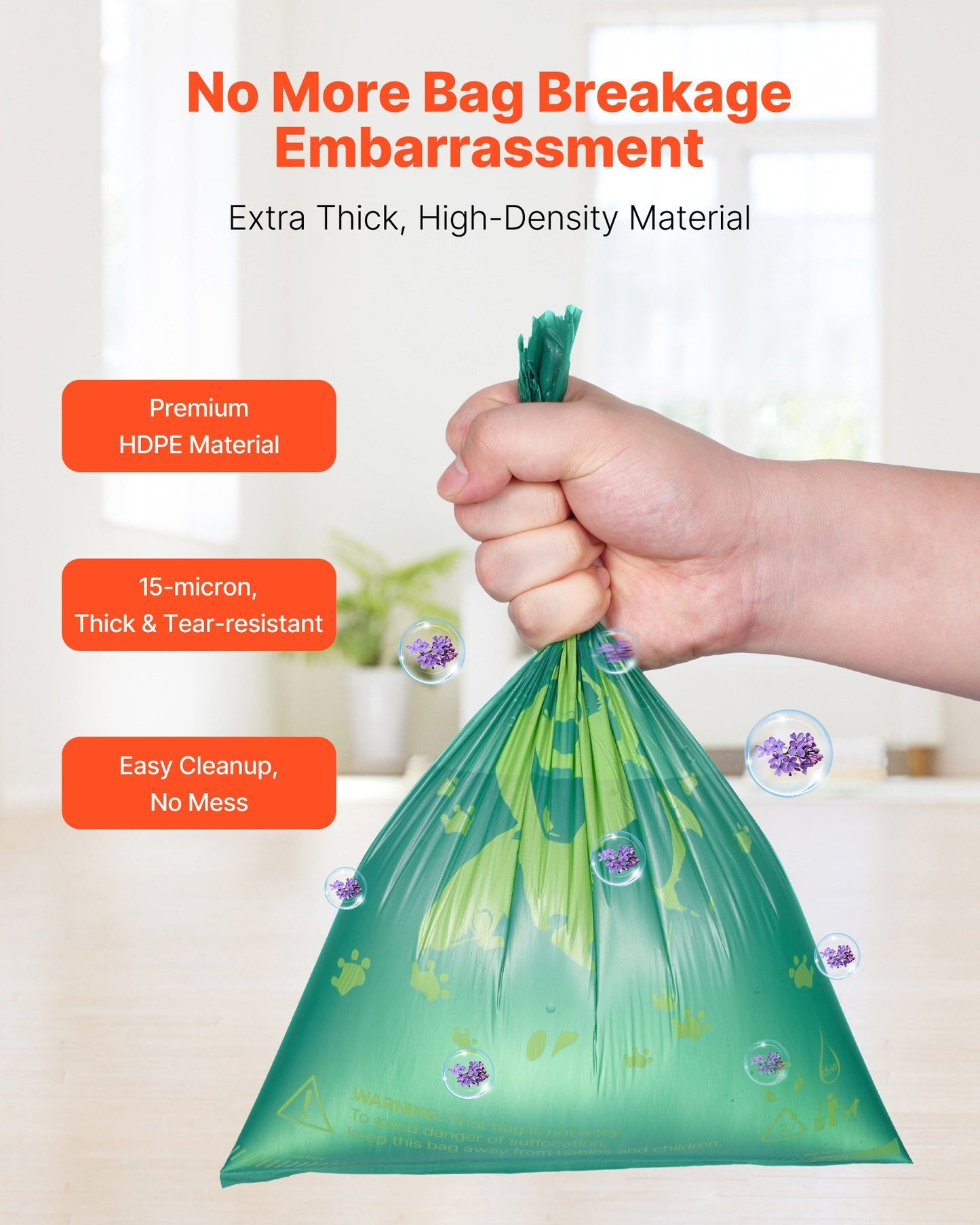 Eco Dog Poop Bag with Lavender Scent