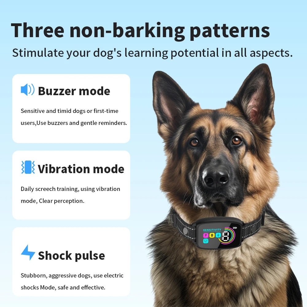 Smart Anti-Bark Dog Collar – AI Detection & Waterproof
