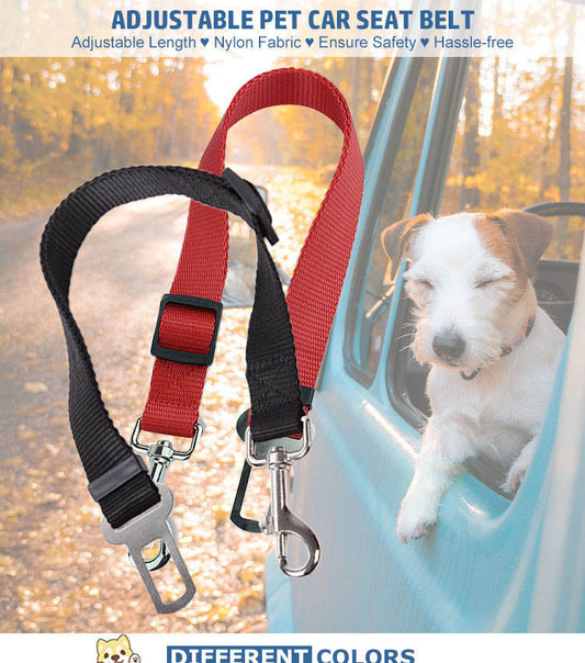 Car Safety Leash – Adjustable Dog & Cat Seat Belt