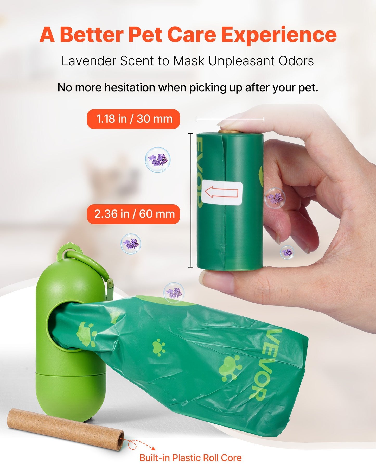Eco Dog Poop Bag with Lavender Scent